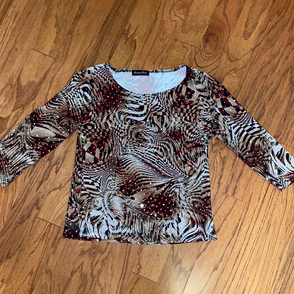 Brittany Black shirt with mid-length sleeve